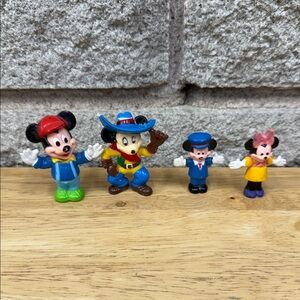 Vintage Disney Mickey Mouse Figure Set Cake Topper